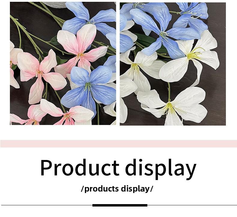 Oil painting style flame orchid artificial flower home living room decoration wedding hall garden setting shop window decoration