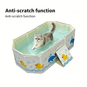 Foldable Pet Swim Pool for Cats and Dogs, Portable Outdoor Bathing and Swimming, Anti-Scratch Design, Easy Carry, Convenient Refund