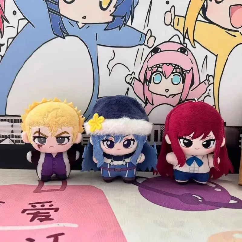10cm FAIRY Laxus Dreyar Plush Dolls Pendant Mini Anime Juvia Lockser Erza Keychain Plush Toys Backpack Kids Birthday Gift