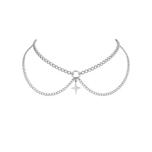 Astral | Layered Dainty Star Necklace | Stainless Steel Celestial Jewelry | Minimalist Alt Necklace | Witchy Everyday Aesthetic Gift