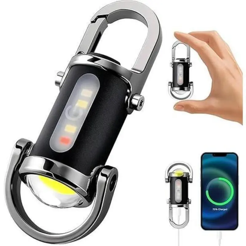 Keychain Flashlight – Mini Camping Lantern with Hook, Portable LED Light for Outdoor, Portable Emergency Light