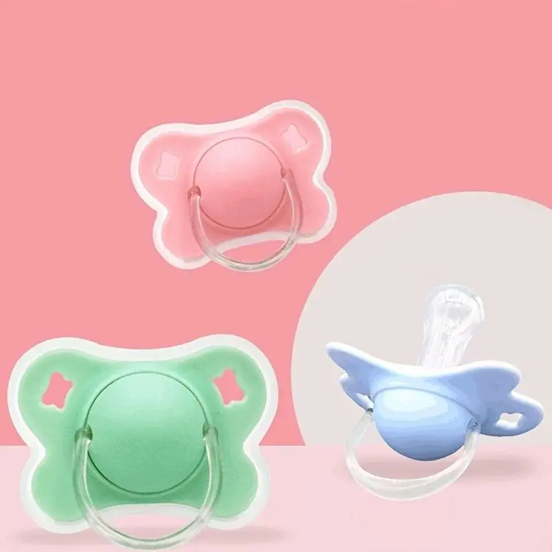 4-Color Silicone Baby Pacifier with Thumb-Round Nipple, Flower Design, Protective Cover for Daily Use (Party Bag & Gift Item), Flowers