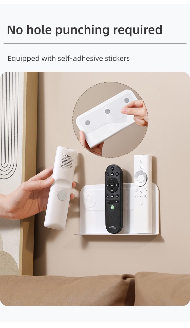 Remote Control Magnetic Tape Storage, Wall Mounted No Drilling, Wall Mountable, Strong Magnetic Patch Plug Board, Fixed Hook, Space-Saving Design, Easy Installation, Room Organizers