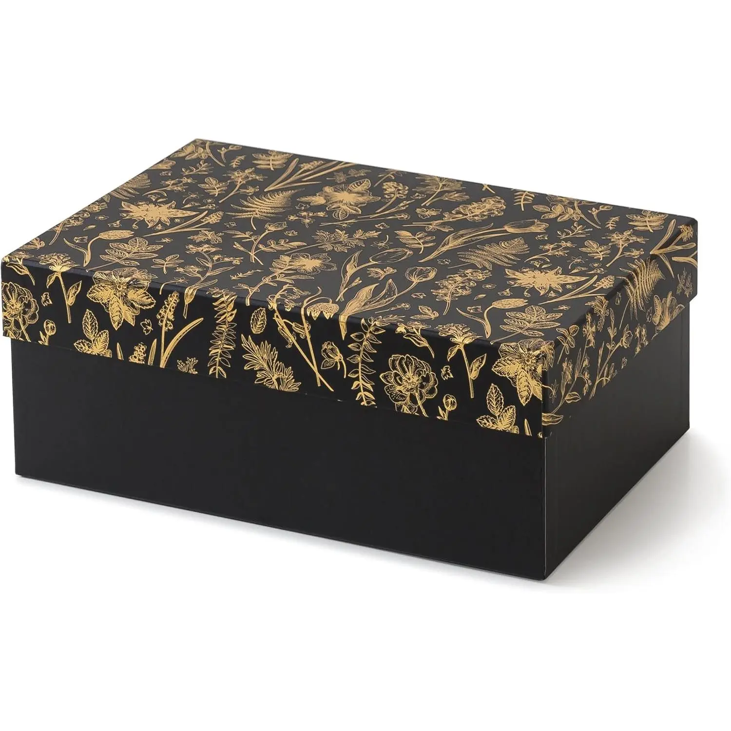 - Photo Memory Storage Box, 11.7x7.7x4.5 In, Golden Twilight | Elegant Cardboard Picture Organizer with Lid for Keepsakes and Mementos, Black and  Decorative Container for Cards
