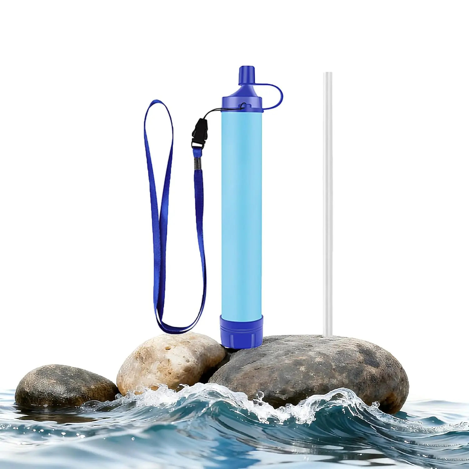 Gifts for Men Christmas Personal Water Filter Straw - Portable Survival Filtration Gear & Family Travel Essentials for Emergency Preparedness, Hiking, Camping, Backpacking & Outdoor Activities