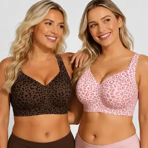 Women Jelly Bras Wirefree Full Coverage No Underwire Everyday Bras Comfortable Wireless Padded Tshirt Bra summer vibes