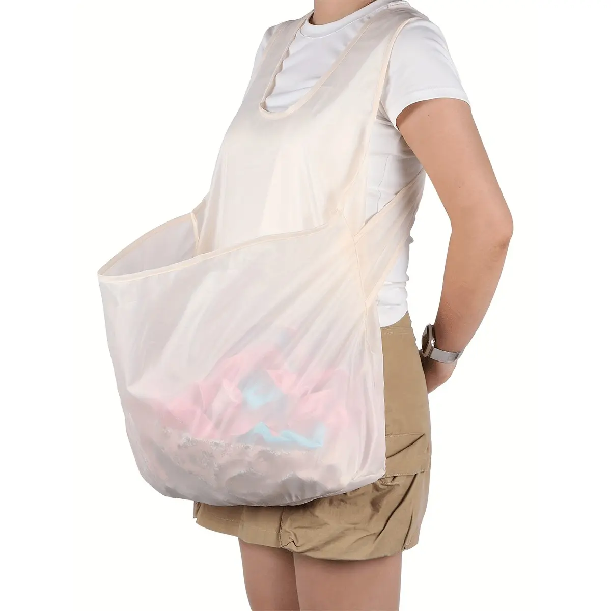 Portable Household Laundry Apron, Designed for Hanging Clothes Without Bending, Ideal for Picking Fruits and Vegetables, Polyester Material