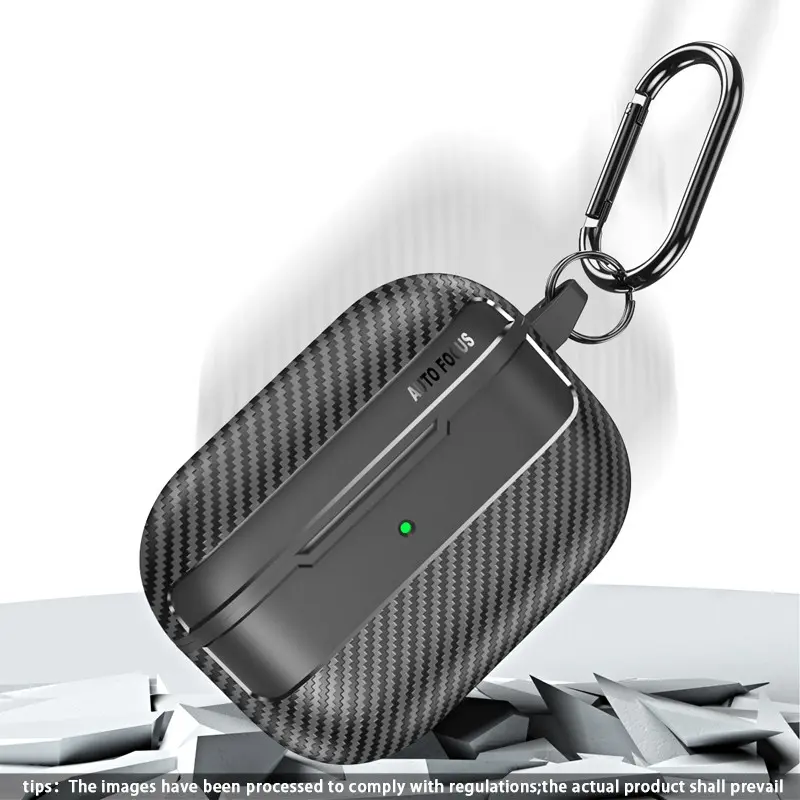 New Minimalist Carbon Fiber Anti-Drop Earphone Case, Compatible with AirPods Pro3, Airpods4, AirPods Pro2, Airpods3, Durable Protective Cover