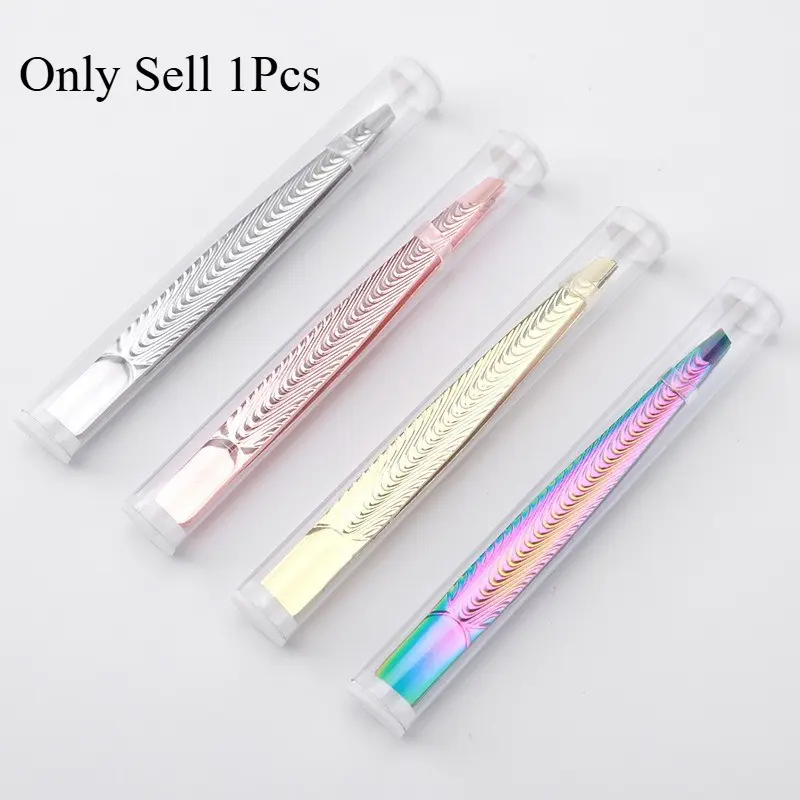 Professional Eyebrow Tweezers Trimmer, Beard Eyelash Brow Hair Remover, Face Makeup Tool, Beauty Equipment for Men and Women, 1 Piece