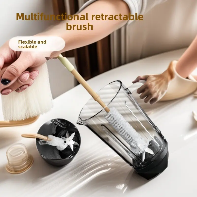 Extendable Cleaning Brush, Adjustable Handle 32-40.5cm, Ideal for Blenders, Soy Milk Makers, Water Cups, Home Kitchen Use