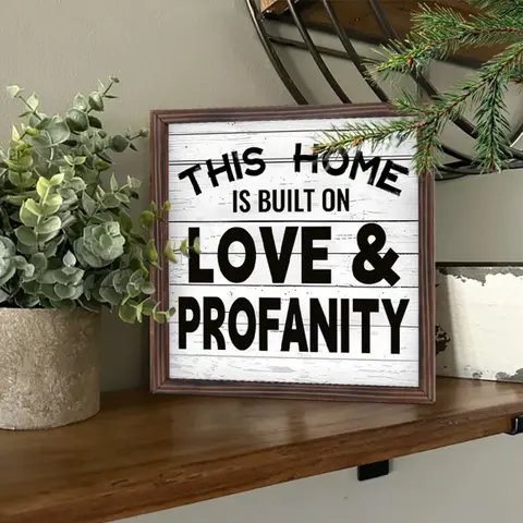 Funny 8x8-Inch Wooden Picture Frame, Art Frame, Wall Frames, Framed Decor, Framed Home Decoration, Humorous Home Decor Gift Idea, Perfect for Living Room & Bedroom Walls, Unique Present for Loved Ones #GLOBAL PICKS