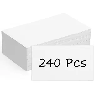 240 count Blank Business Cards, 2x3.5in Small Index Cards, 350GSM Thick White Blank Note Cards for Business Study Index Invitation Playing