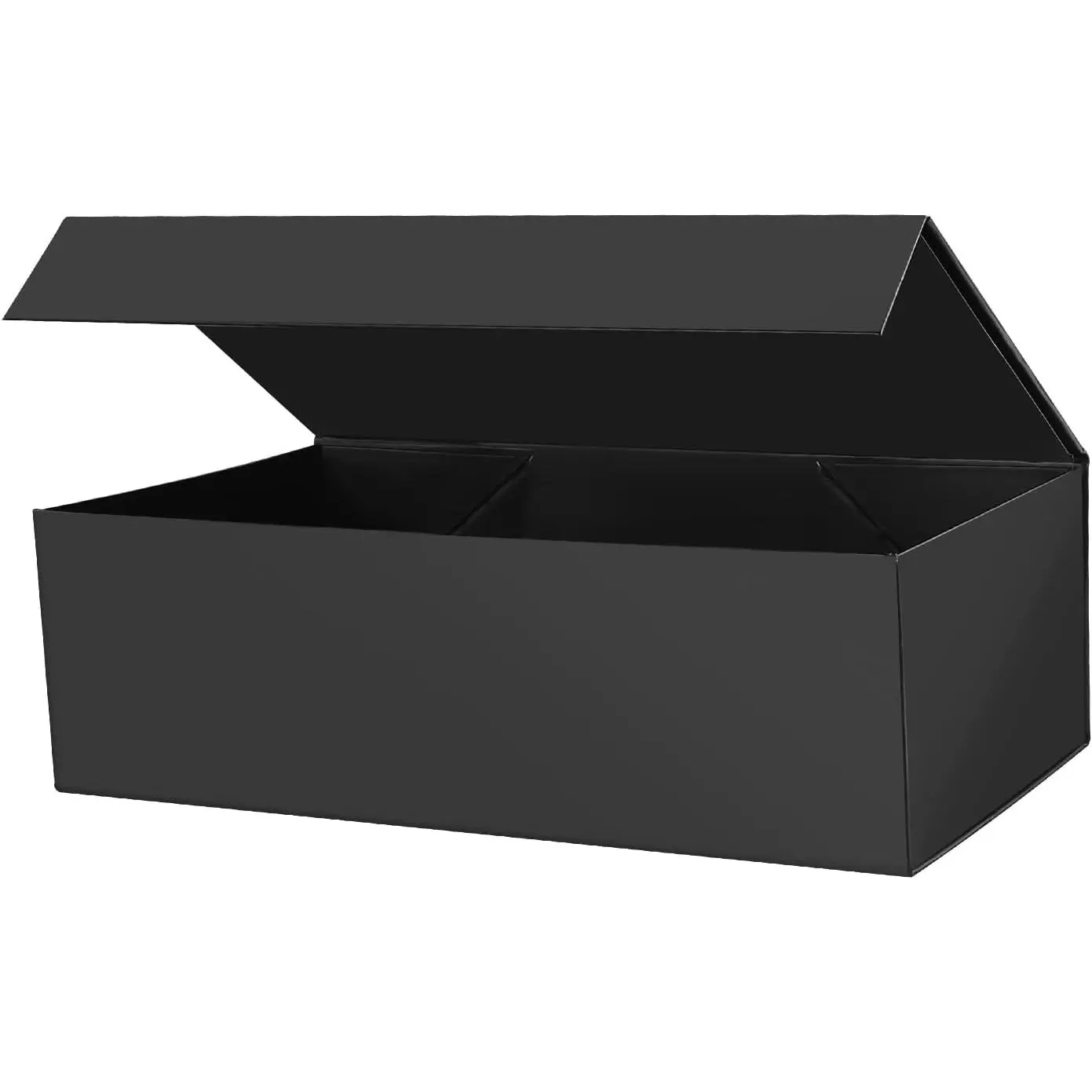 Boxes 12x7x4 Inches, Groomsman Rectangle Collapsible Box with  Lid, Large Wrap Cardboard Paper Shipping Storage Case, Presents Box for Wedding Christmas Birthdays (Matte Black)