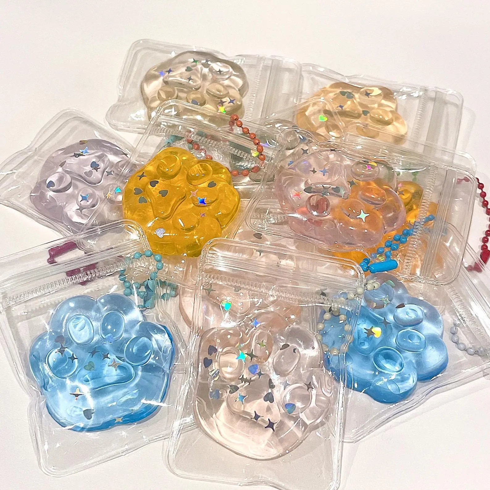 Cat Paws Jelly TabaSquishy Toy Keychain kawaii Cute