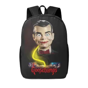 Goosebumps 17" Lightweight Oxford Backpack with Bright Cartoon Graphics - Adjustable Straps, Zipper Closure, Hand Washable