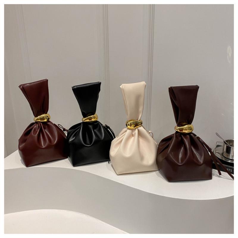 Retro Pleated Simple Niche Design Western Style Small Bag Women's Aesthetic Bucket