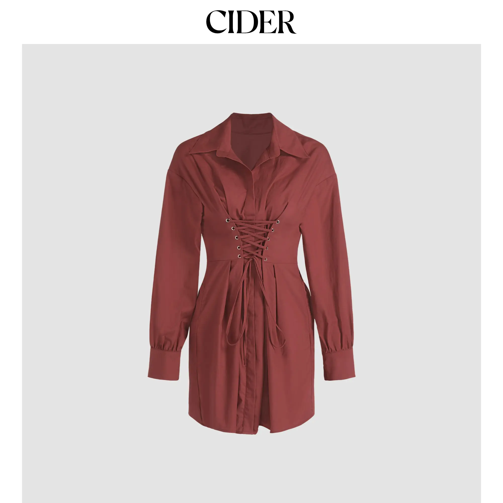 Cider Skinny Tie Shirt Dress SummerFinds