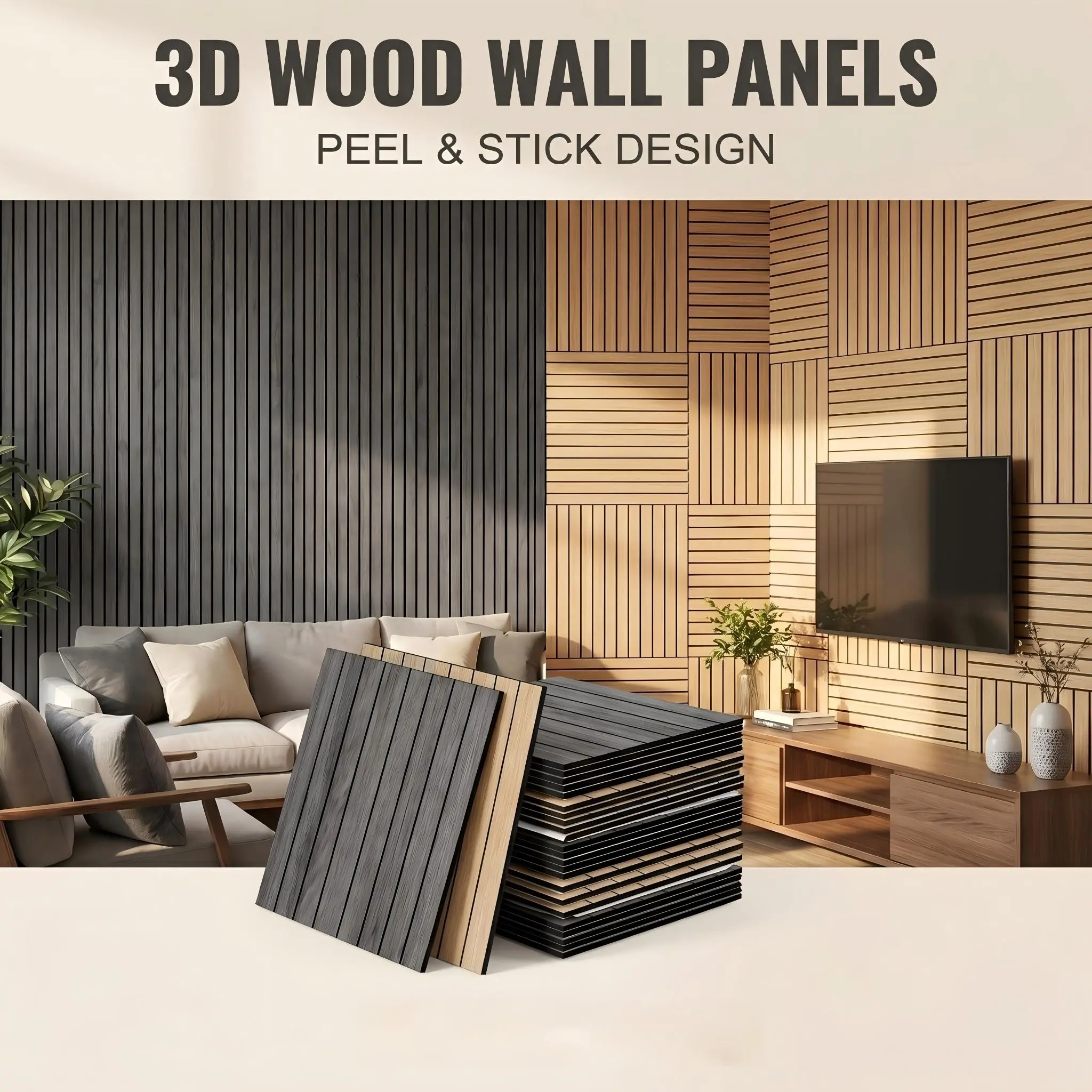 Luxury Vintage Wood Grain Wall Panels, Self-Adhesive 3D Foam Wallpaper, Moisture-Proof, Ideal for Ceilings, Dividers, Curved Spaces