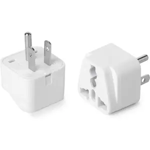 -  Travel Plug Adapter, 2 Pack Converts EU UK AU Asia to  |  to  Plug Adapter UK to  Outlet Compact Design for  Office