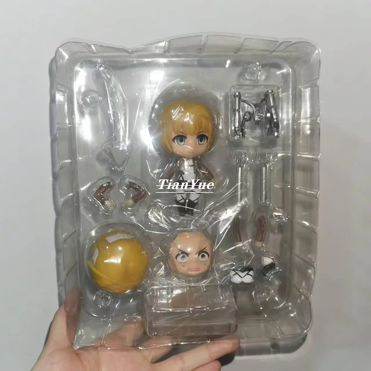 Anime Attack On Titan Armin Arlert 435 Cute version Movable Face Change Figure 10CM
