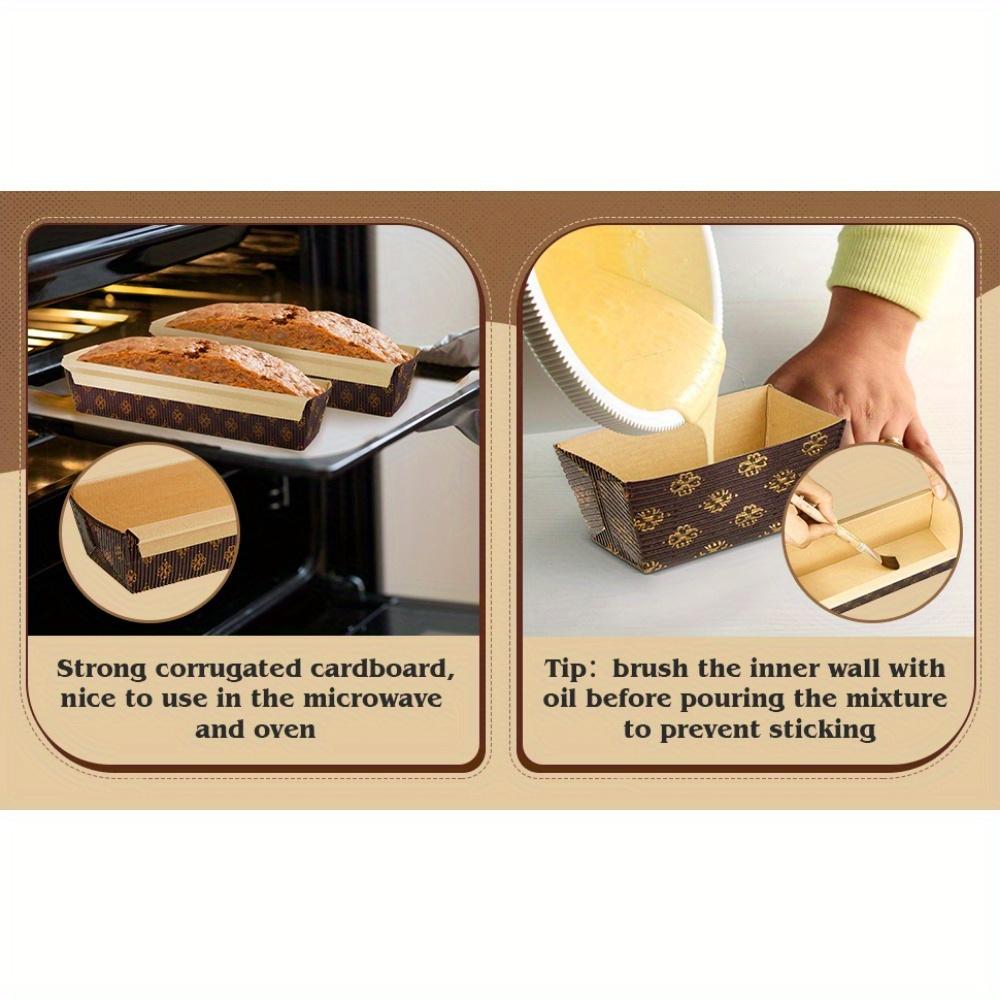 [Mini Baking Trays] 50/25pcs Stackable Disposable Mini Rectangular Corrugated Cardboard Baking Trays |   Brown, Holiday, Party, 3.1 X 1.5 X 1.7 Inches