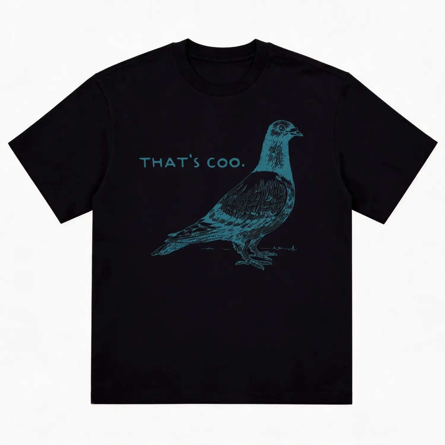 Men's That's Coo Pigeon Comfort Colors Casual Short-Sleeve Round Neck Pure Cotton T-Shirt - Animal Meme Graphic Top Gift for Pigeon Lovers