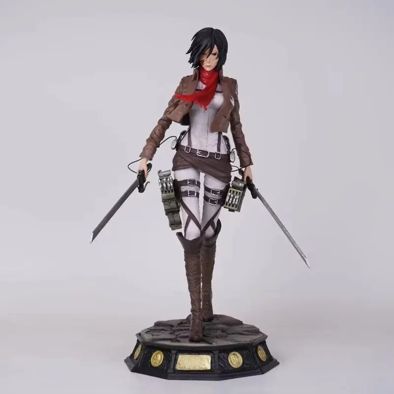 New Collectible Figurine Doll Anime Model 30cm Giant Anime Figure Mikasa Ackerman Statue Collectible Model Room Decoration Birthday Gift Toy
