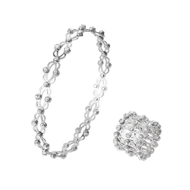 2in1 Stretching Can Foldable Ring, Adjustable Transforming Bracelet Ring Magic For Women And Men,Rose Gold Telescopic Ring,Silver Telescopic Ring