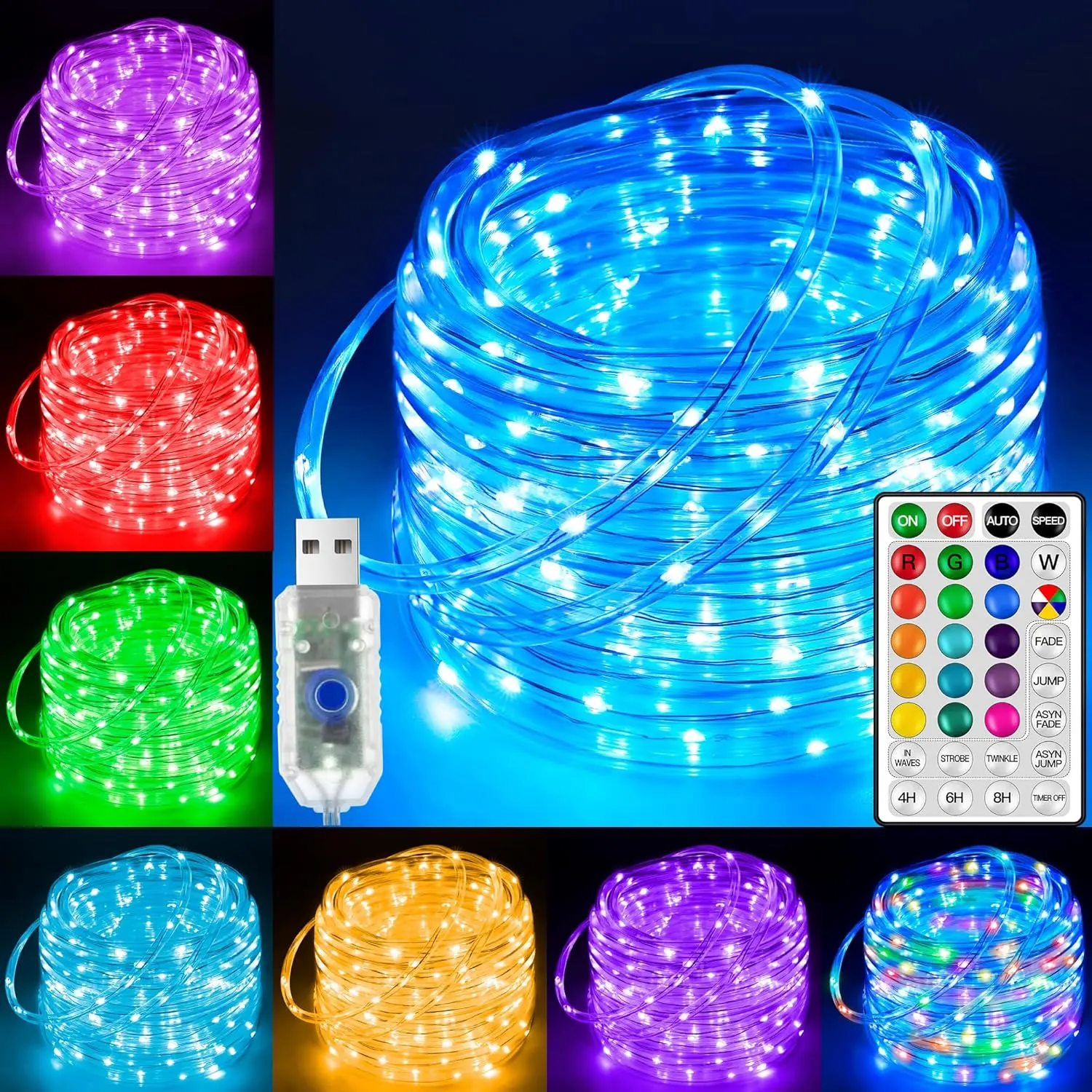 USB Rope Lights Indoor Color Changing, 33FT 100 LED String Lights with Remote, 18 Colors Christmas Light for Indoor Bedroom Party Wedding Holiday Decorationsfidget toys