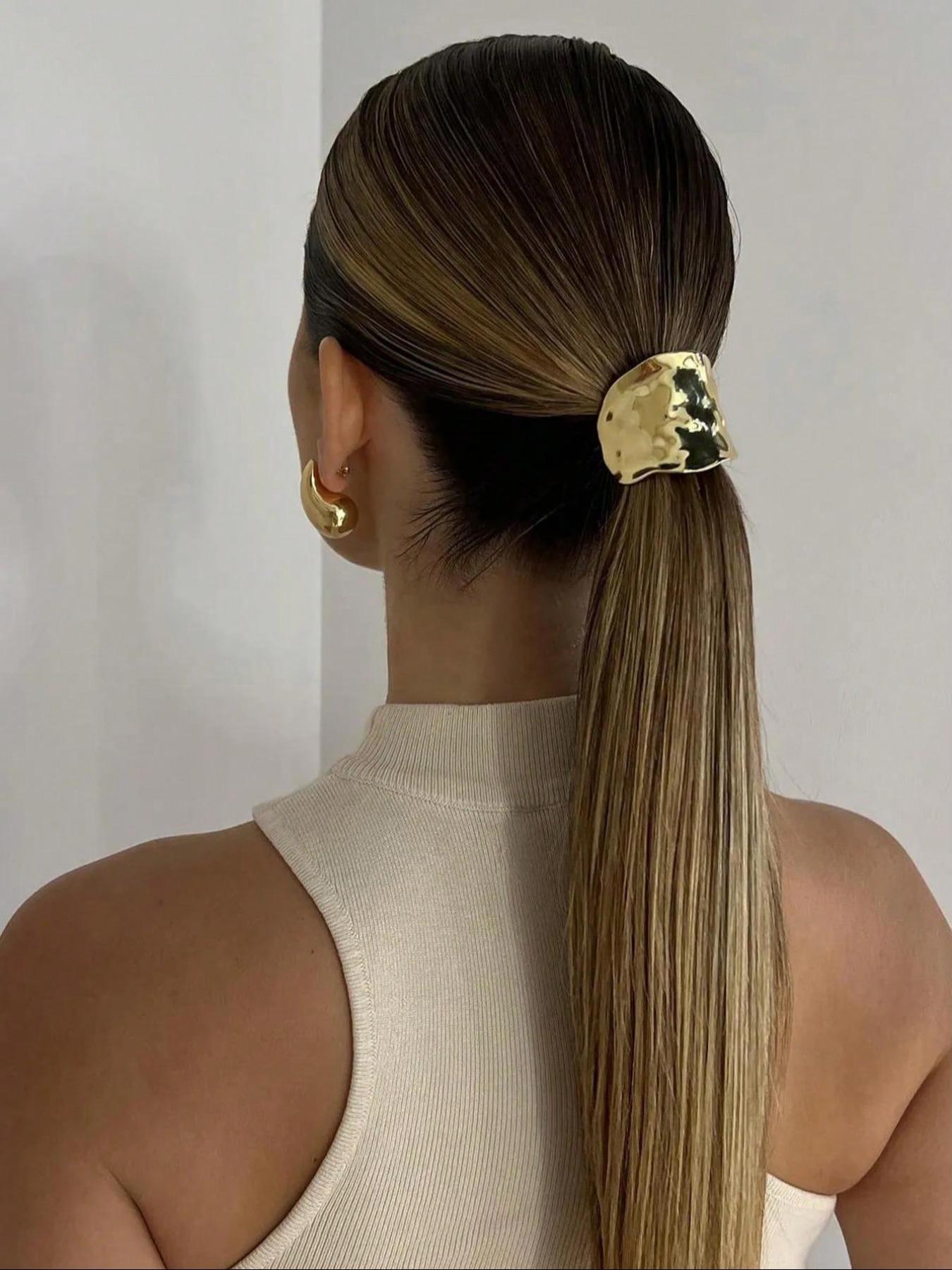 Metal Hair Tie, Hair Accessories for Women & Girls, Minimalist Headwear Suitable for Thick Hair, Fashion Hair Accessories for Party, Daily Clothing Decor