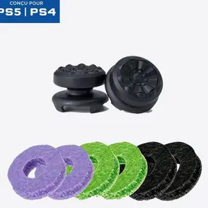Silicone Precision Aim Assist Rings Set of 8, Enhanced Grip for PS4, PS5 Controllers, Includes Performance-Boosting Thumbstick