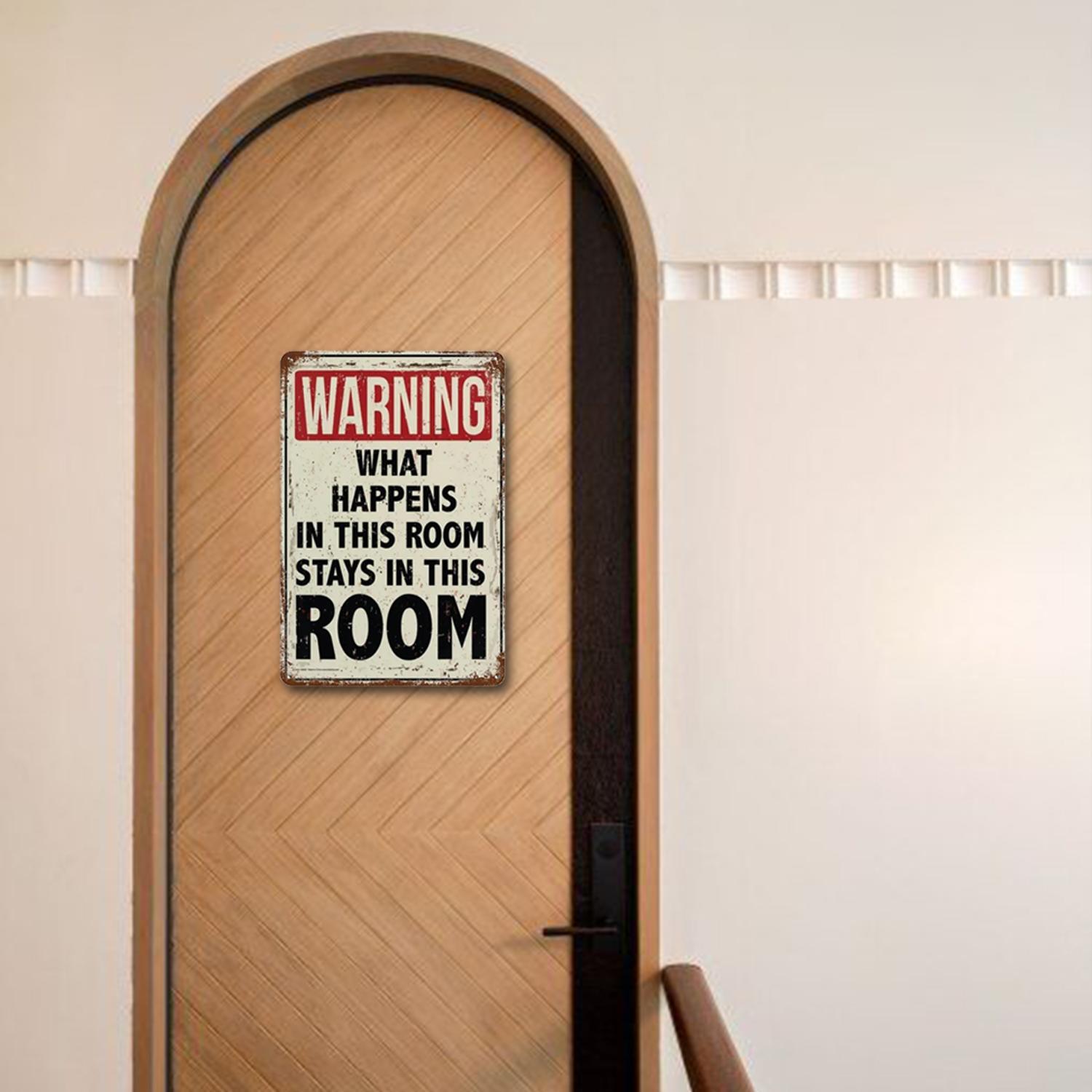 【20*30cm/8*12inch】Metal-Tin Sign, 1 Count Letter Pattern Wall Art Warning Sign for Home Living Room Bedroom Decoration, Home Decor 2025, House Number Plate