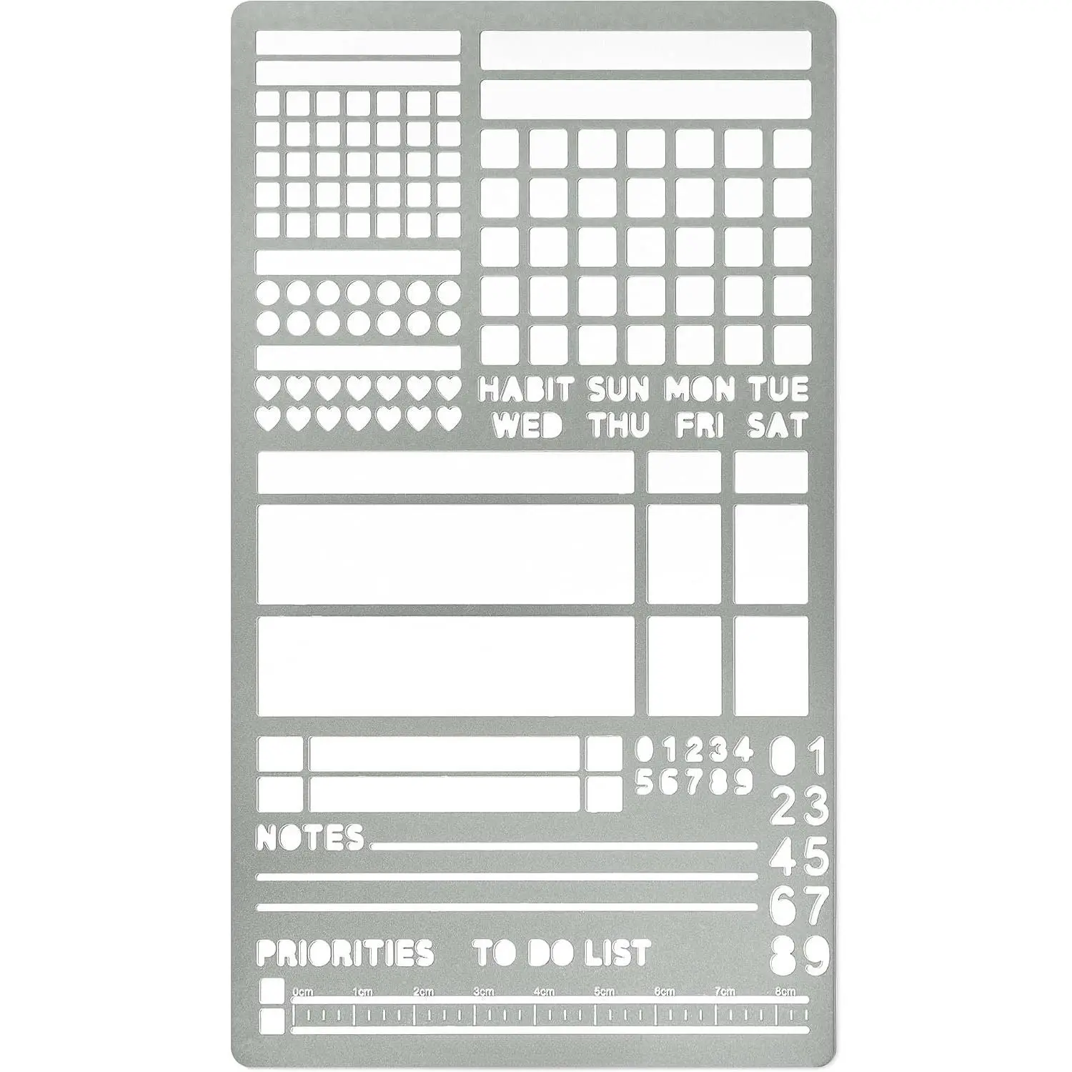 No.423 Metal Stencil for  Journaling, Bookmark, Planning, Banners, Lines, Lists, Planner , Habit , Dot Journal Stencil for Diary, Template, Scrapbook
