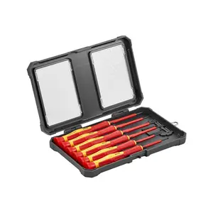 VEVOR Insulated Screwdriver Set, 6-Piece Professional Electrical Screwdriver Set, 1000V Insulated Electrician Tool Set, with Magnetic Phillips SlottedTips, 360-Degree Rotating Screwdriverand Bag