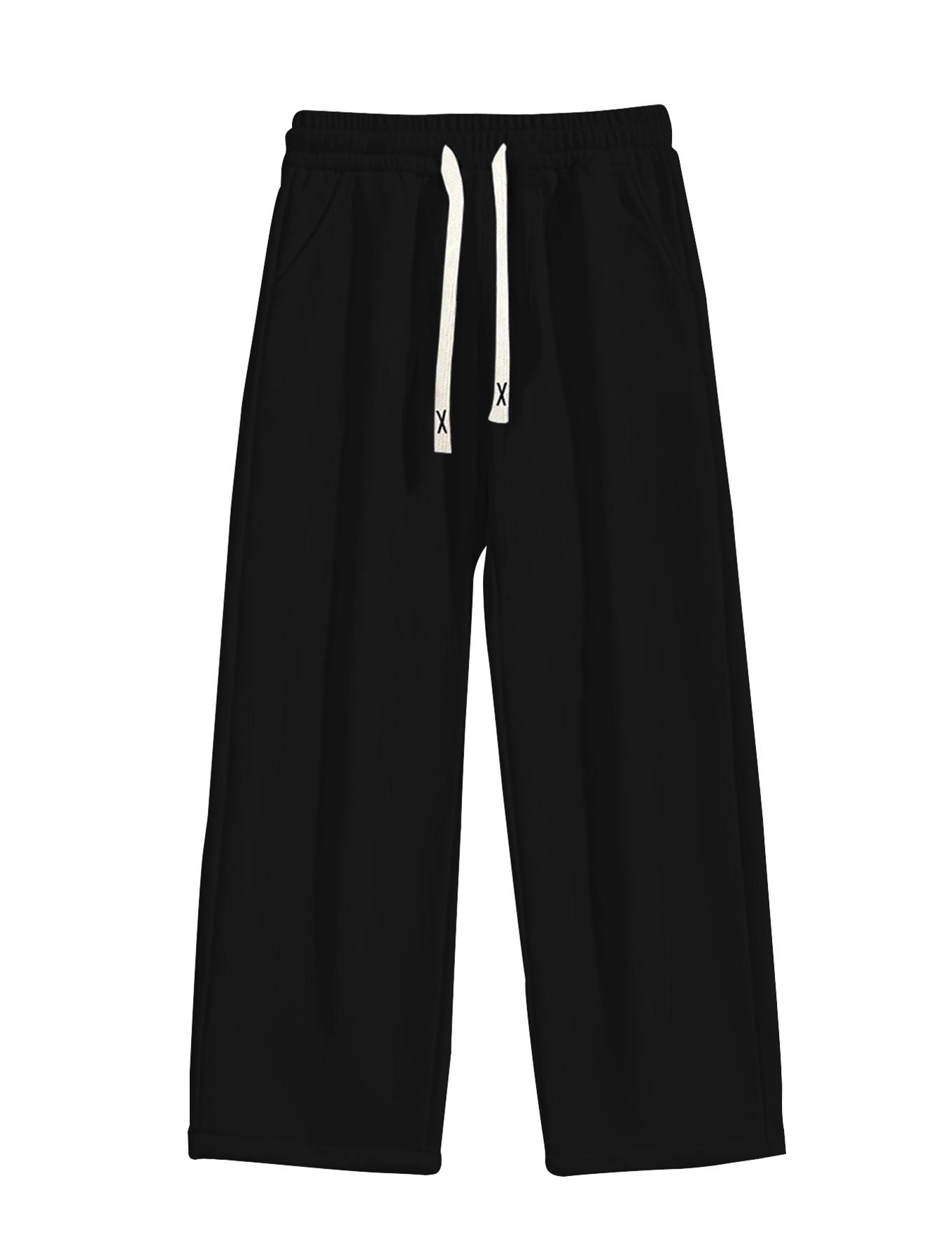 Men's Solid Color Drawstring Waist Pants, Casual Comfy Trousers for Daily Wear, Men's Bottoms for All Seasons.adwysd joggers.lululemon men.  city jogger