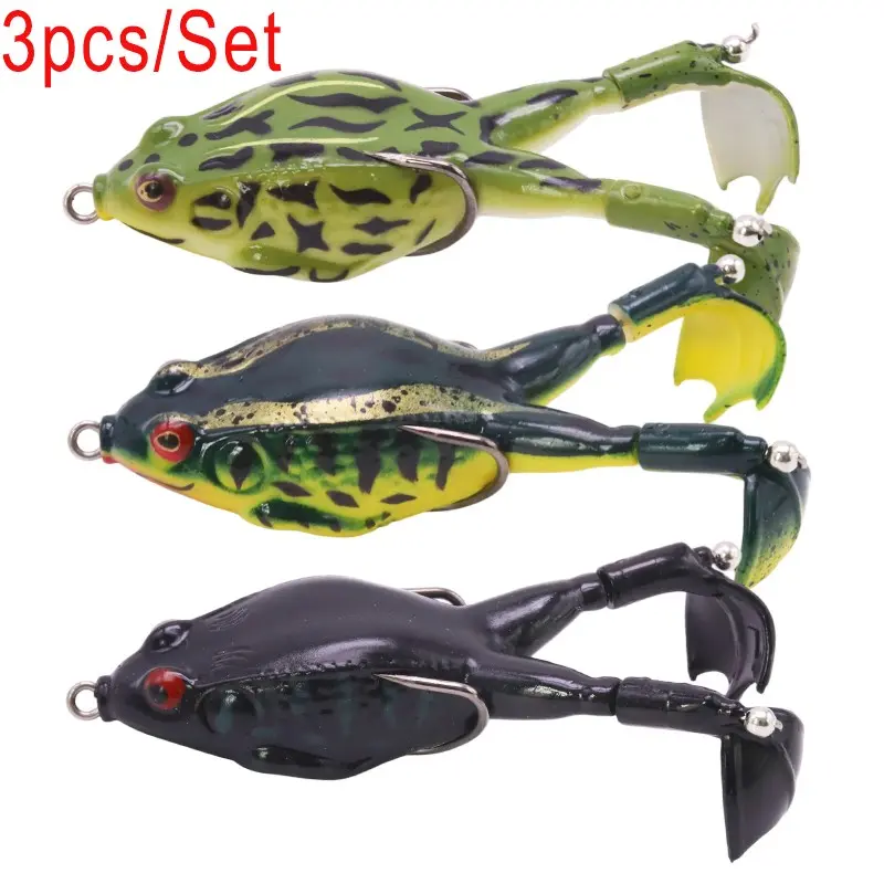 3-Pack Lure Baits, Rotating Tail Float Soft Bait, Specialized for Sea Bass and Blackfish, Anti-Tangle Dual Hooks, Fishing Gear