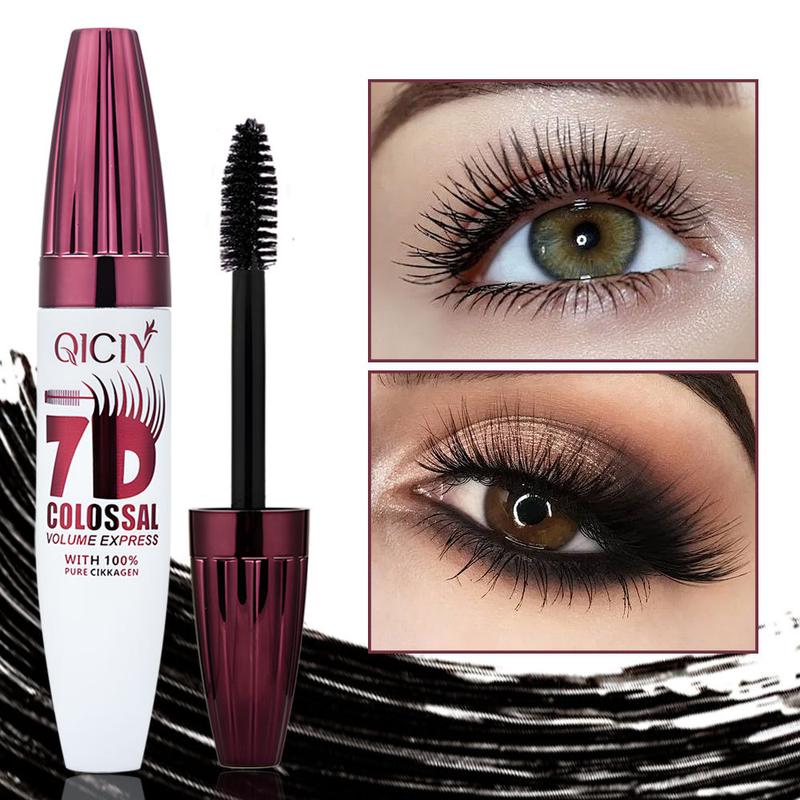 7D Waterproof Volume Mascara, Long Lasting Natural Curling Lashes for Professional Eye Makeup, Made for Women and Girls