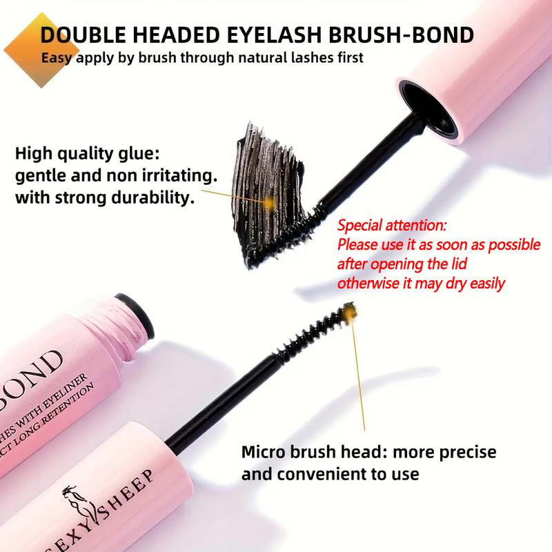 Mixed Size Individual False Eyelash with Bond & Seal Glue & Lash Remover & Tweezers, 1 Set Natural Look Eyelash Extension, Trending Product, Lash Clusters, Individual Eyelashes Kit