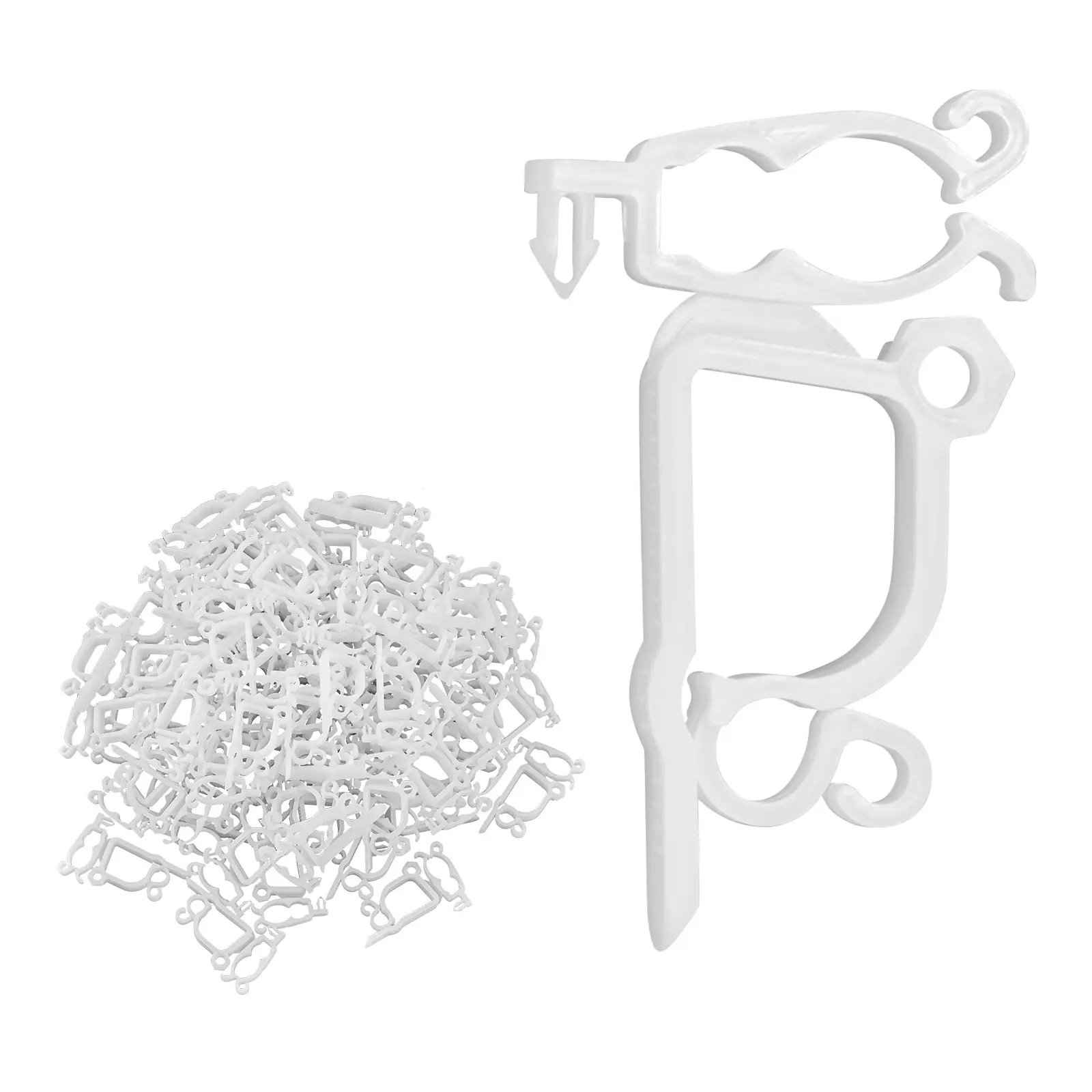 Christmas Light Clips, 200 Pack, Weatherproof Holiday Outdoor Lighting Hanging Hooks, Mount to Shingles Gutters, for C3, C4, Mini, Outside String Lights, Christmas Decoration, No Tool Required
