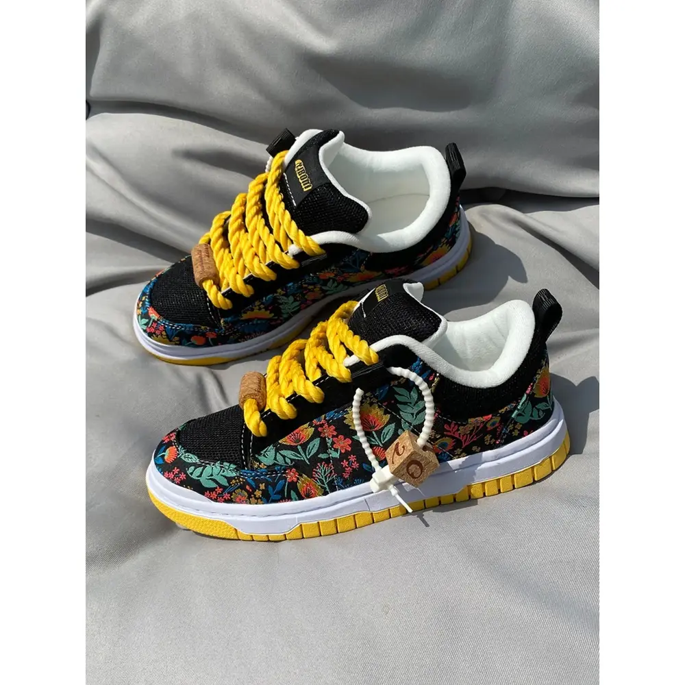 Fashionable Print High-Top Sneakers, Trendy Sneakers, Stylish Sneakers, Graphic Print Sneakers, Walking Shoes, Breathable Wear-Resistant Rubber Casual Trainer Athletic Sports Shoes for Men & Women, All Season Comfort Footwear