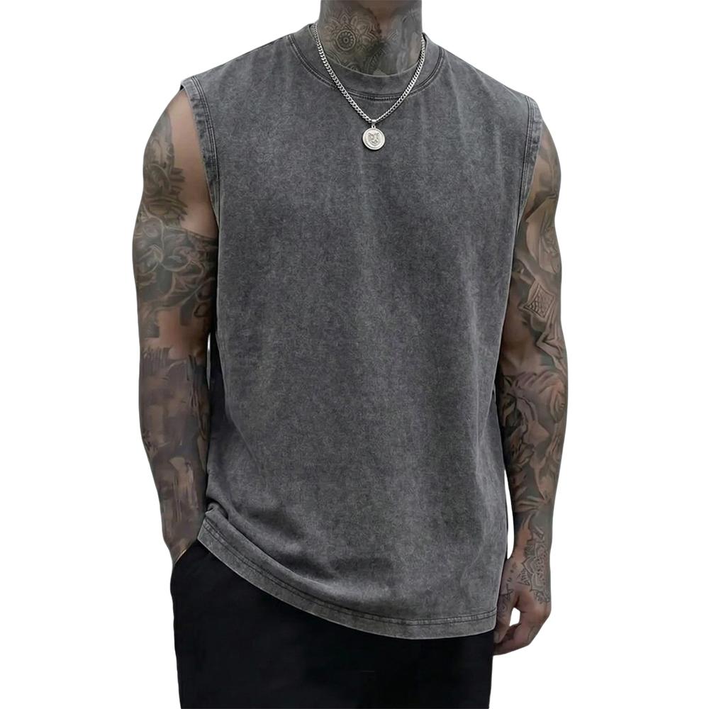 Pack of 3 vintage men’s undershirts/sleeveless shirts, new summer collection, 230 g heavy pure cotton, soft and gentle on skin fabric, unisex, machine washable, 100% cotton, relaxed retro fit,