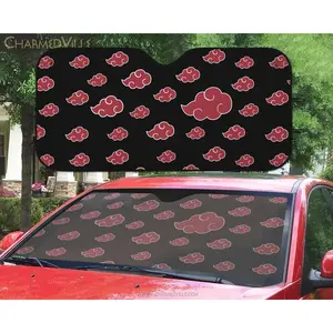 Anime sunshades, sunshade windshield umbrellas, red Japanese clouds, large window sunshade protection pads, accessories/gifts for cars/trucks/SUVs