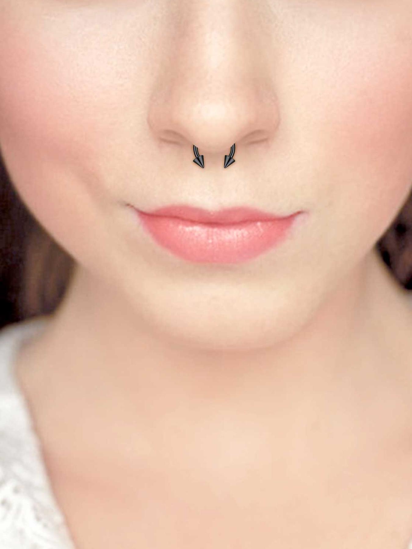 Punk Style C-shaped Nose Ring (2pcs), Stainless Steel Pierced Nose Ring for Women & Men, Fashion Jewelry for Party, Daily Clothing Decor, Trendy All-match & Exquisite Jewelry for Birthday Gift, Nose Piercing Jewelry