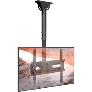 Ceiling TV Mount Adjustable Bracket for 26-65 inch LCD LED OLED 4K TVs, Pole Ceiling Mount Holds up to 110lbs, Hanging TV Mount Max VESA 400x400mm, Black