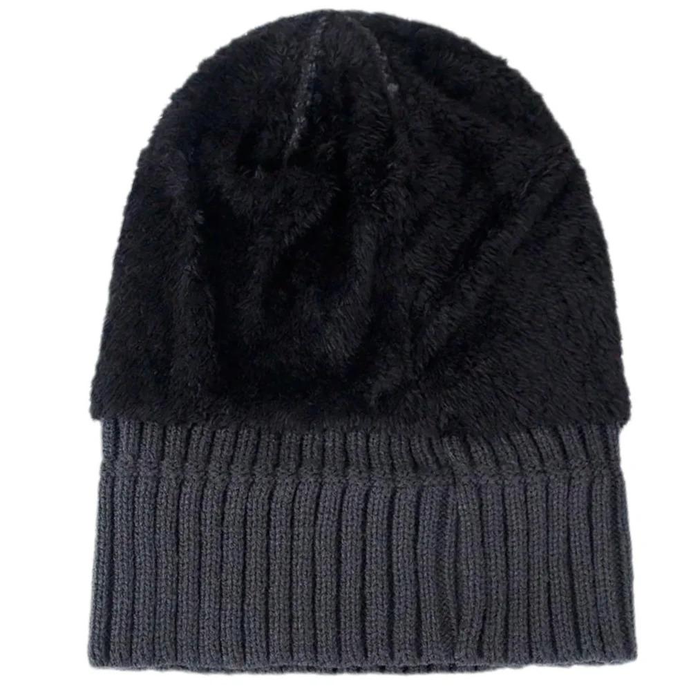 Hot Sale Premium Warm Winter Hat Stylish Plush Fur Lined Thick Cozy Beanie Hat Outdoor Casual Knitted Hats For Men & Women