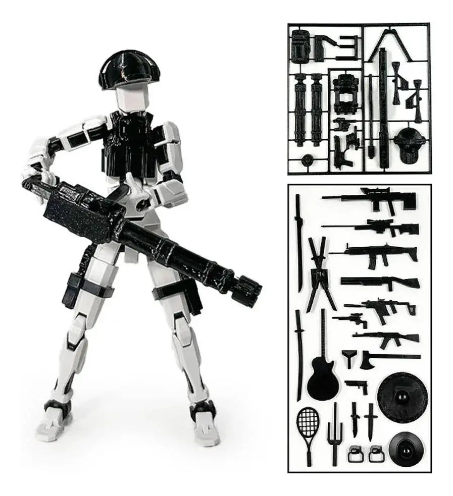 3D Printed Articulated Robot Figure, Posable Assembly Model, Desktop Display Decor and Collectible Gift toys fim lovers box blind goku collections spongebob kid educational 40k warhammer miniatures pop mart miami bramble claw