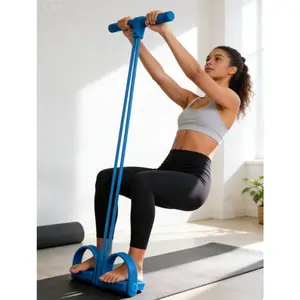 Multi-functional Pedal Resistance Band Trainer – Portable Foot Pedal Fitness Equipment Home Gym Full Body Workout Machine, Exercise Sit-ups, Yoga, Abdominal Training,summerwins,father'sdaygifts,bathingsuitwomenset
