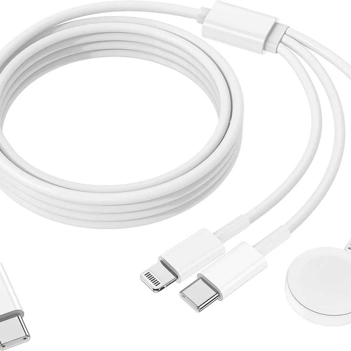 3 in 1 Fast Charging Data Sync Cable, Magnetic Charger Cable, Multifunctional Charging Cable Compatible with Apple Watch & iPhone & Android Devices, Data Cables, Electronics Accessories
