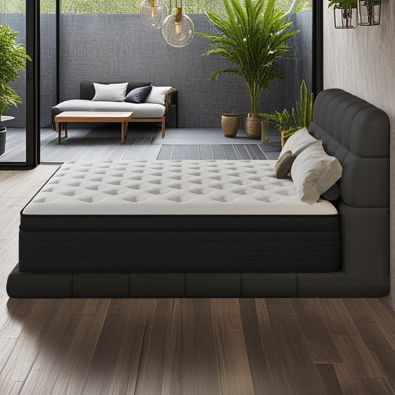 10/12/14 Inch Memory Mattress with Independent Springs, Provides Pressure Relief, Motion Isolation and Firm Edges, Medium Firm, Twin/Full/Queen/King Size