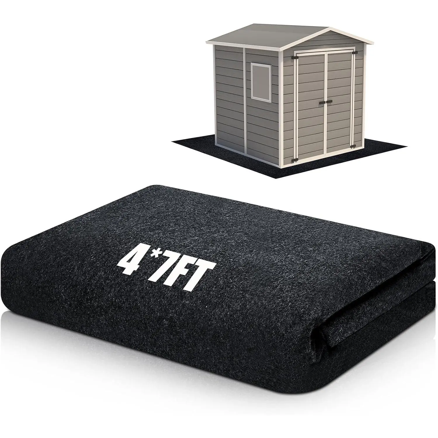 Shed Floor Mat 4 x 7 ft Outdoor  Nonslip Durable Storage Sheds Protector Rug for Carport Patio Garage Garden Spring Summer Outdoor, Storage Shed Not Included